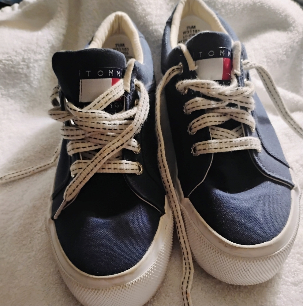 Tommy Hilfiger  Navy and White Sneakers